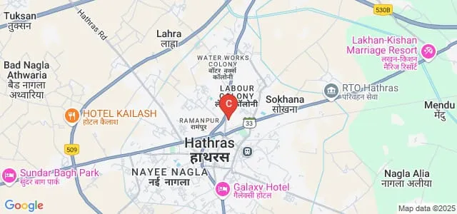 Seth Phool Chand Bagla PG College, Hathras Map