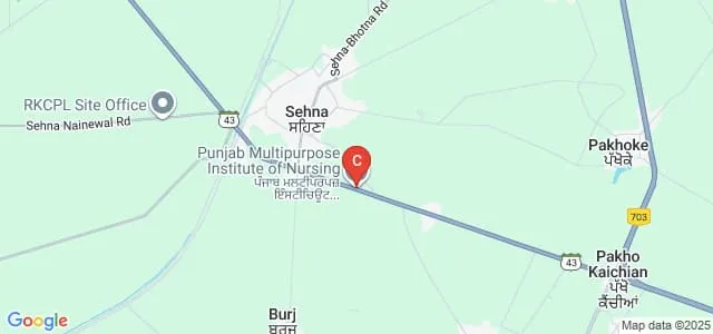 Punjab Multipurpose Institute of Nursing, Barnala Map