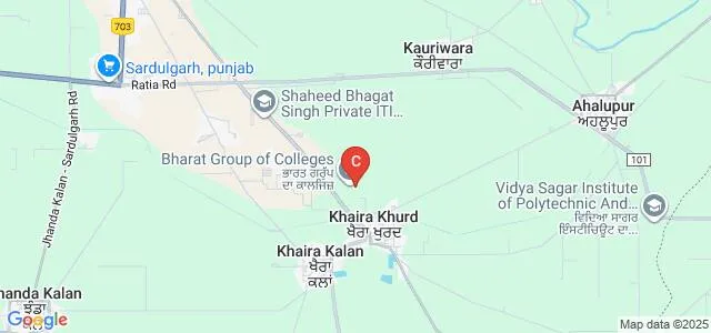 Bharat Group of Colleges, Mansa Map