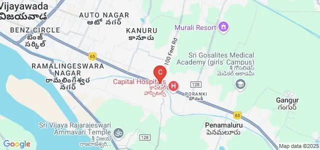 Sri Krishnaveni Mahila Kalasala, Vijayawada Map