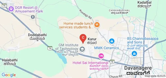 GMS Academy First Grade College, Davanagere Map