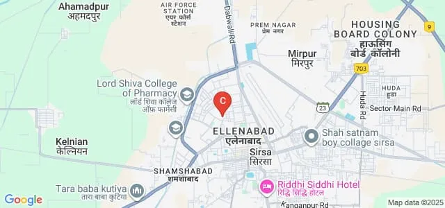 Lala Hansraj Phutela College of Law, Sirsa Map