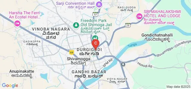C Bheema Sena Rao National College of Law, Shimoga Map