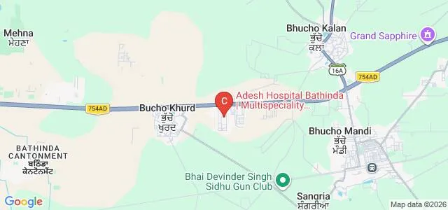 College of Paramedical Sciences, Adesh University, Bathinda Map