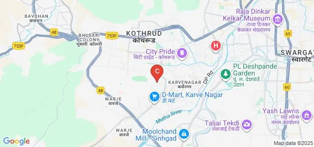 Karve Institute of Social Service, Pune Map