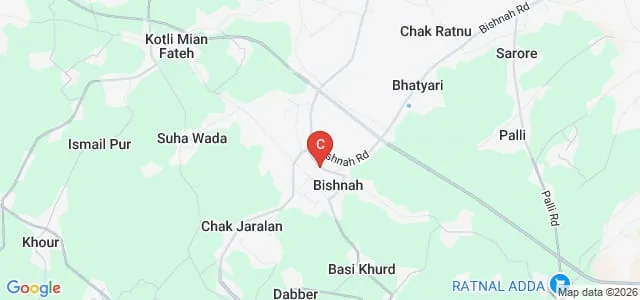 Government Degree College, Bishnah Map