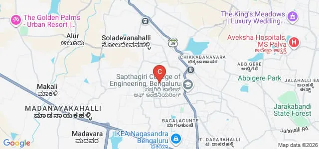 Soundarya Institute of Management and Science, Bangalore Map
