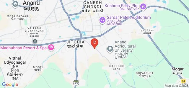 Polytechnic in Food Science and Home Economics, Anand Agricultural University, Anand Map
