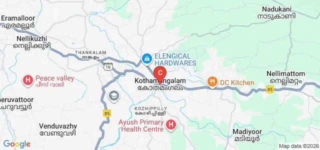 St Joseph's College of Nursing, Kothamangalam Map