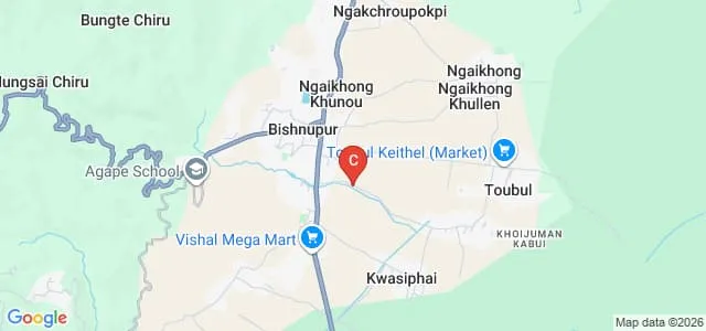 The Thokchom Ibotombi Institute of Teacher Education and Training, Bishnupur Map