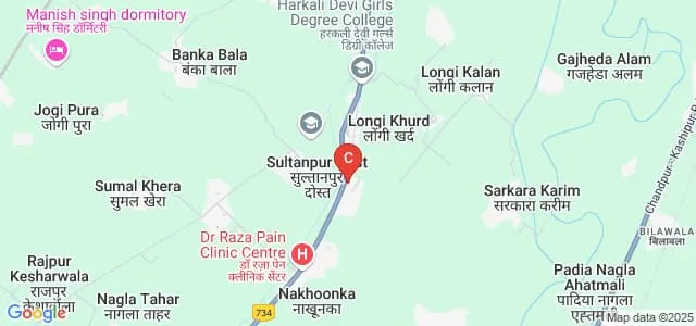 Dharamveer Singh Memorial Degree College, Moradabad Map