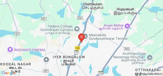 EMG Yadava Women's College, Madurai Map