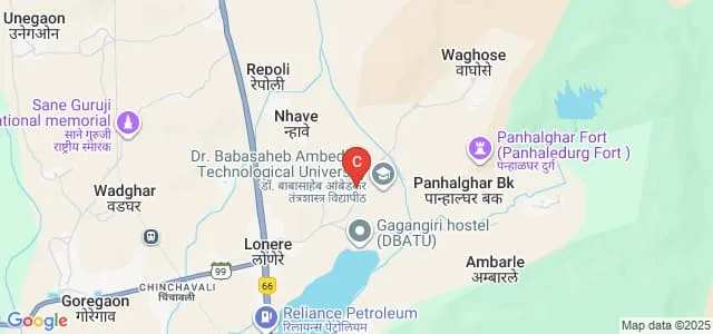 Dr Babasaheb Ambedkar Technological University, Institute of Petrochemical Engineering, Lonere Map