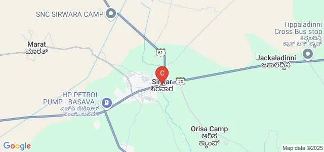 Government First Grade College, Sirwar Map