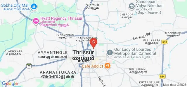 Institute of Advanced Study in Education, Thrissur Map