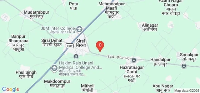 Sadat Degree College, Sambhal Map