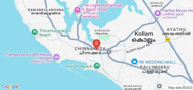 Bishop Jerome School of Architecture and Design, Kollam Map