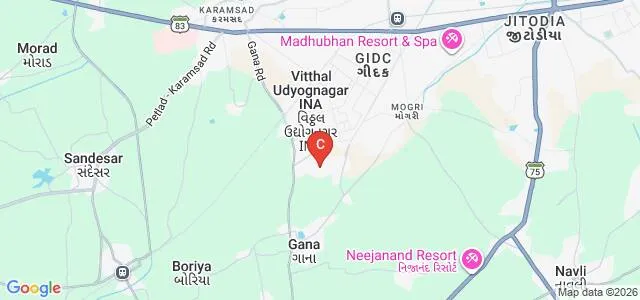 GJ Patel Institute of Ayurvedic Studies and Research, Anand Map