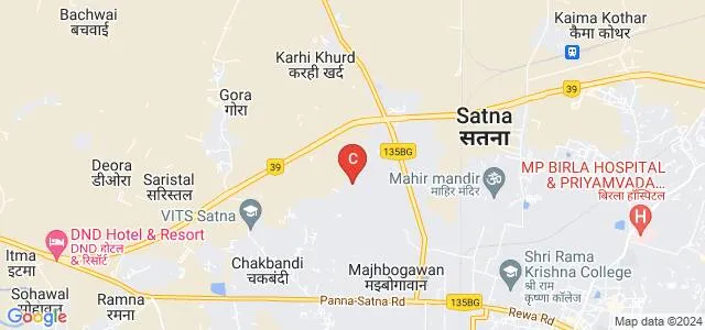 Pandit Chandrashekhar Study College, Satna Map
