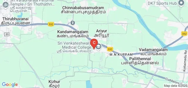 Indirani College of Nursing, Puducherry Map