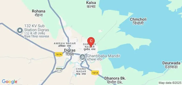 Bapuraoji Butle Arts, Narayanrao Bhat Commerce and Bapusaheb Patil Science College, Digras Map