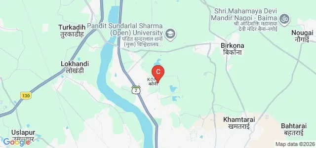 Department of Pharmacy, Guru Ghasidas Vishwavidyalaya, Bilaspur Map
