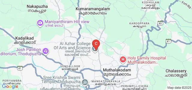 Al-Azhar Law College, Thodupuzha Map