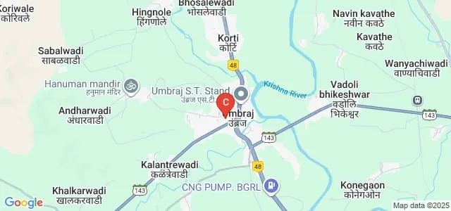 Sou Mangaltai Ramchandra Jagtap Mahila Mahavidyalaya, Umbraj Map