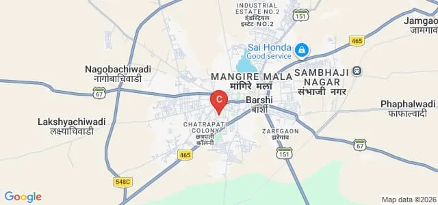 College of Agriculture, Barshi Map