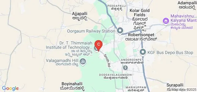 Dr T Thimmaiah Institute of Technology, Kolar Map