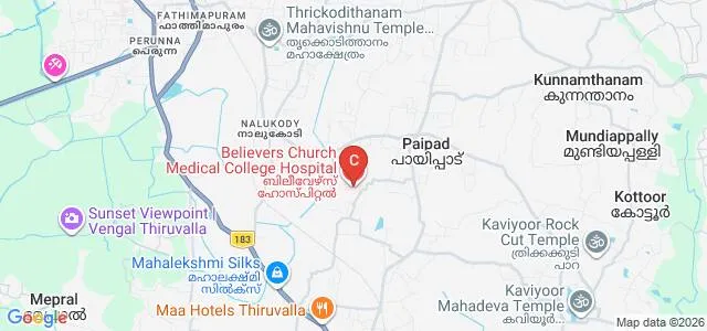 Believers Church Medical College Hospital, Thiruvalla Map