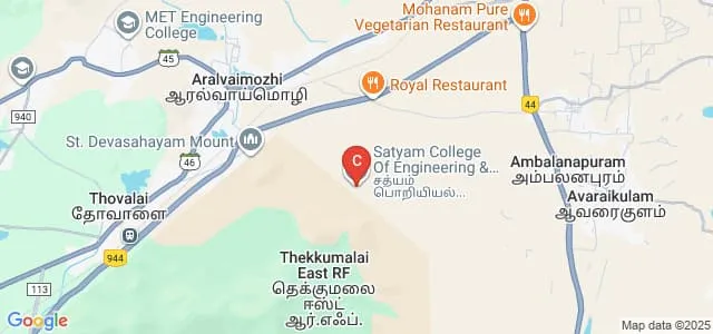 Satyam College of Engineering and Technology, Kanyakumari Map