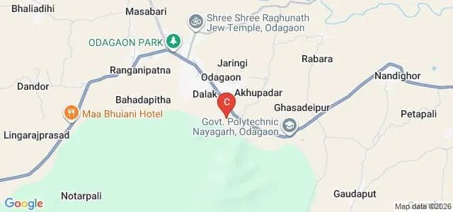 Raghunath Samabaya Mahavidyalaya, Odagaon Map