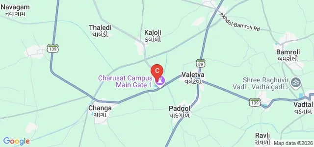Charotar Institute of Paramedical Sciences, Anand Map