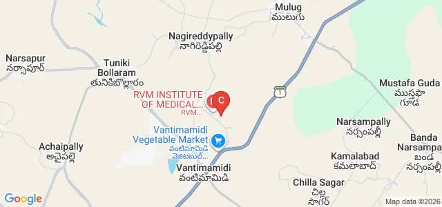 RVM Institute of Medical Sciences and Research Center, Siddipet Map