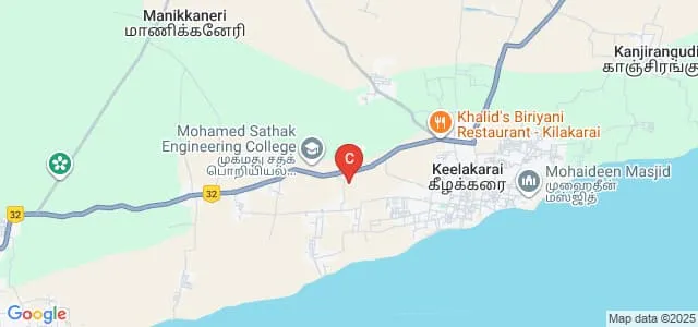 Syed Hameedha Arabic College, Kilakarai Map