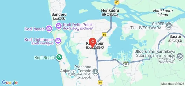 Bhandarkars Arts and Science College, Kundapura Map