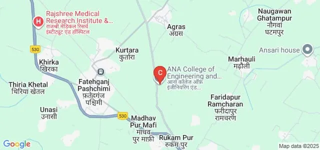 ANA College of Engineering and Management Studies, Bareilly Map