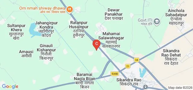 KGN Degree College, Sikandra Rao Map
