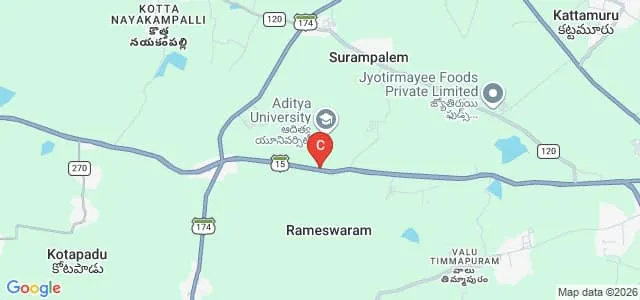 Aditya College of Engineering, Surampalem Map