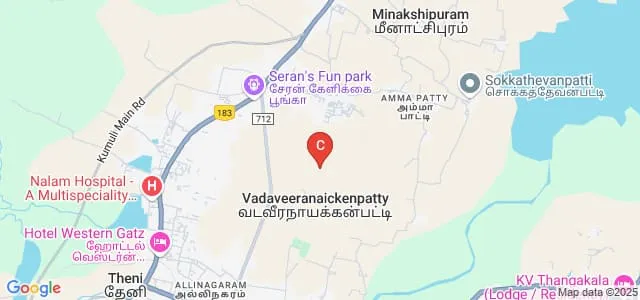 Nadar Saraswathi College of Engineering and Technology, Theni Map