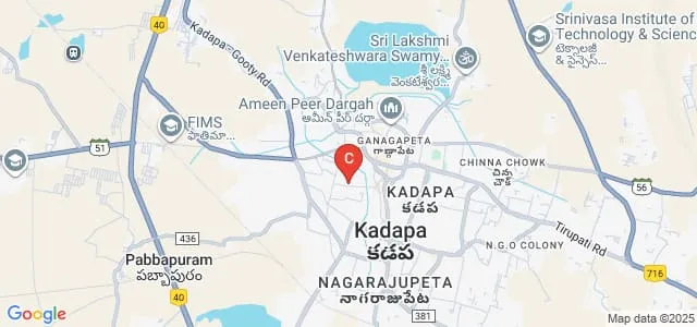Sri Sarada College of Nursing, Kadapa Map