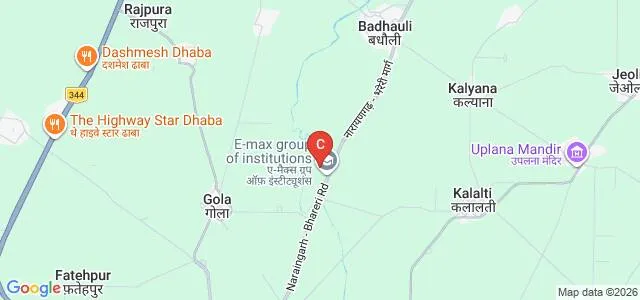 E Max Polytechnic College, Ambala Map