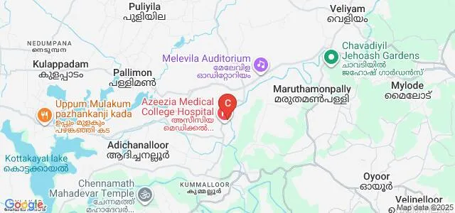 Azeezia College of Dental Sciences and Research, Kollam Map
