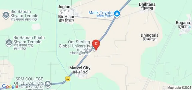 School of Legal Studies, Om Sterling Global University, Hisar Map
