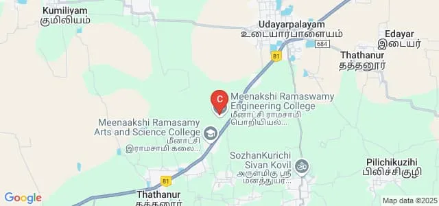 Meenakshi Ramaswamy Engineering College, Ariyalur Map