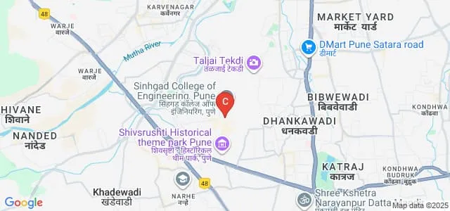 Smt Kashibai Navale College of Engineering, Vadgaon Map