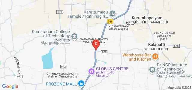 PPG Business School, Coimbatore Map