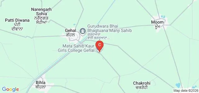 Mata Sahib Kaur Girls College, Gehal Map