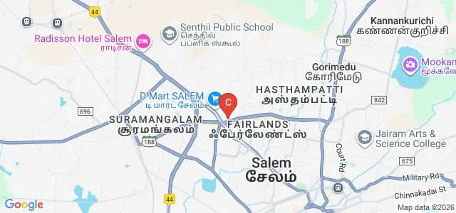 Cenneys Institute of Hotel Management, Salem Map